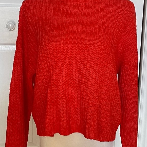 EILEEN FISHER- Cropped Crew Neck Pullover Sweater-LARGE-New - NO Tags! - Picture 1 of 6
